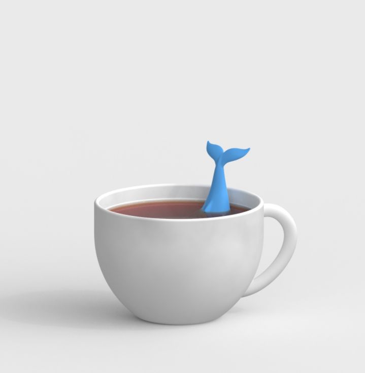 Silicone whale tea strapping