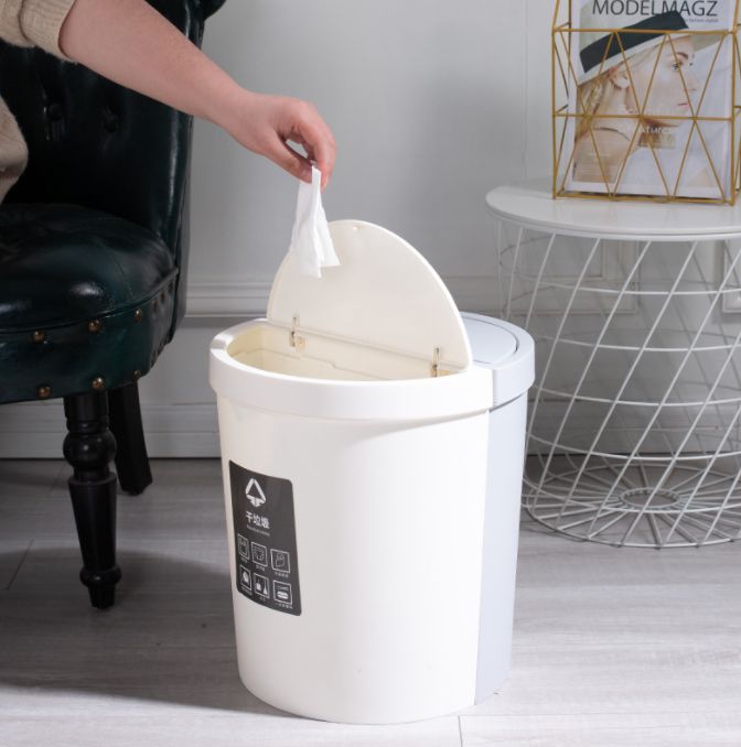 Press type trash can dry and wet separation trash can details Picture