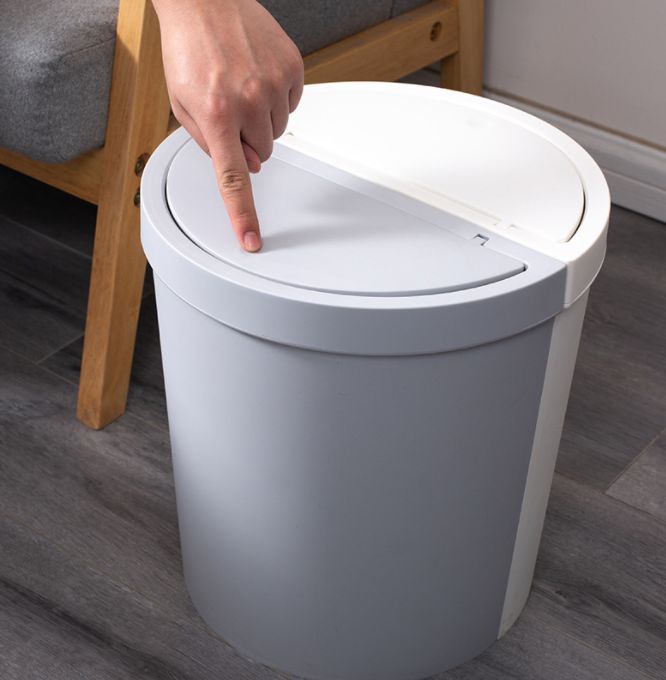 Press type trash can dry and wet separation trash can full figure