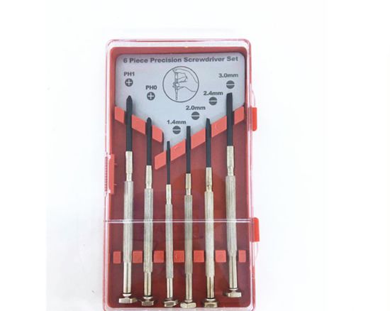 A 6-piece set of precision screwdrivers