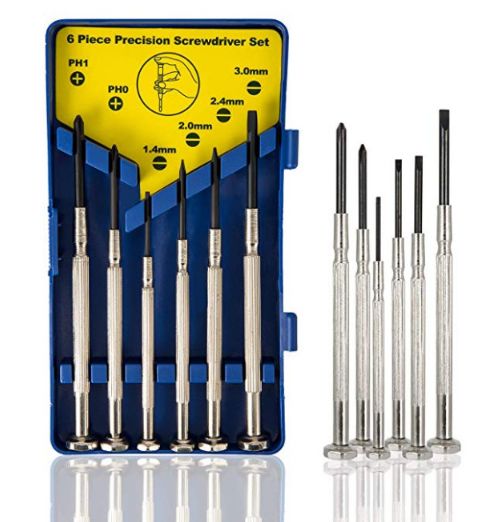 A 6-piece set of precision screwdrivers Specification image