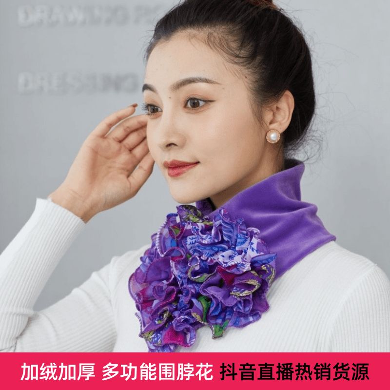 New 2022 Fashion Korean version, the same style as the Internet celebrity, with fleece and thickened, versatile neck guards for women in winter