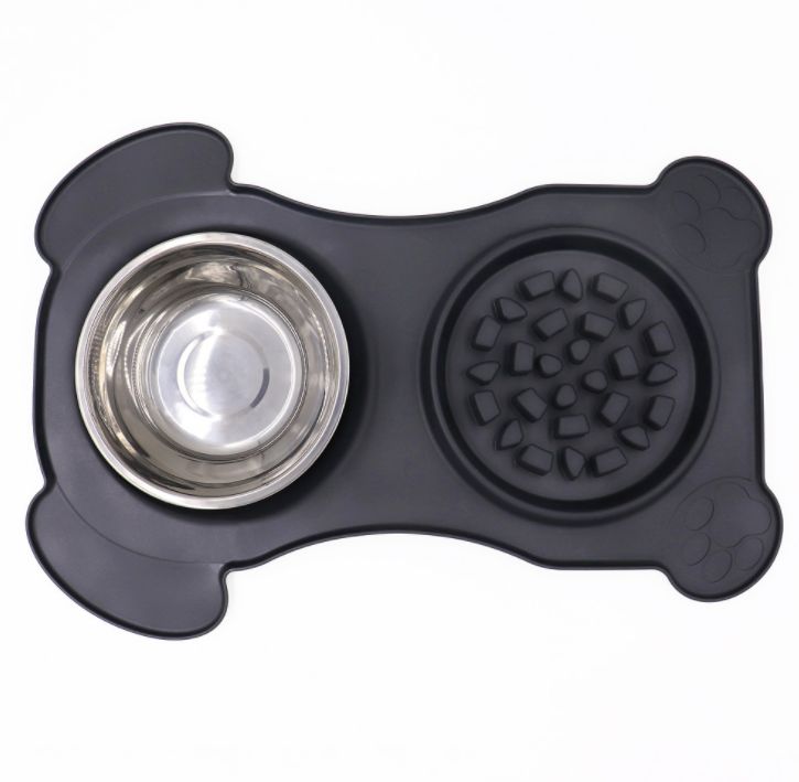 Platinum-grade silicone one-piece pet dinner plate Specification image