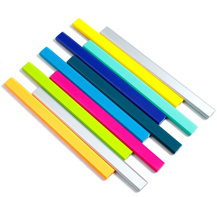 Lápiz de carpintería negro octagonal para dibujo lápiz plano grueso