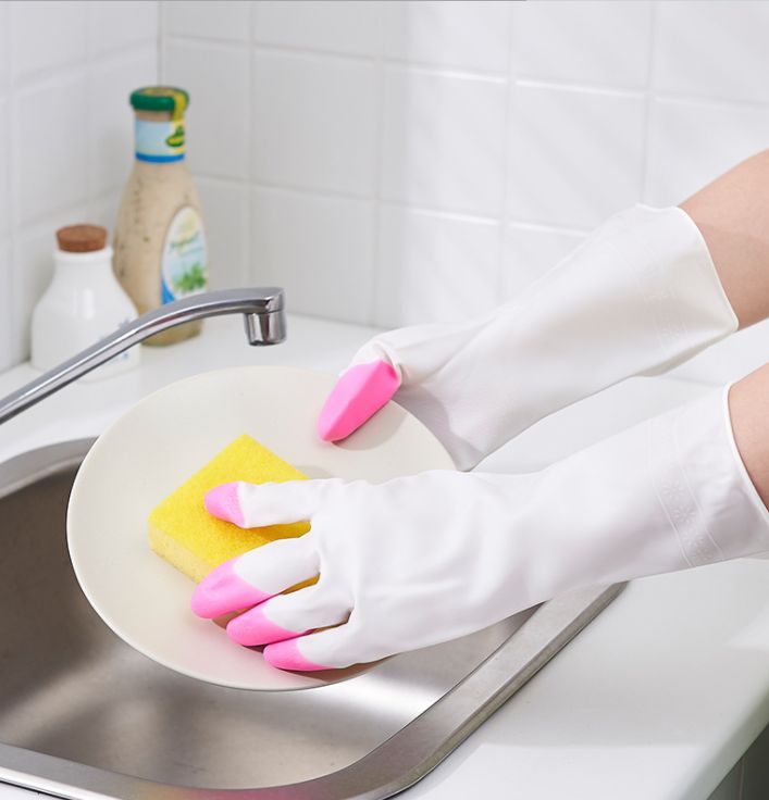 Household kitchen dishwashing gloves