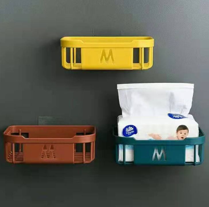 Tape-free tape-free soap box Toilet basket tissue box