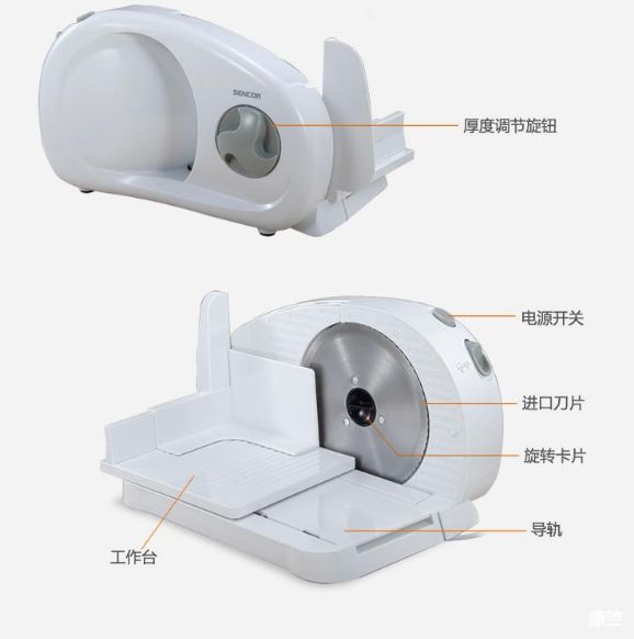 Household electric lamb slice, small frozen meat, toast slice and ham slicer