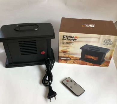 New flame heater for fireplaces, small and mini fireplaces, rapid heating, European-style vertical warm air blower