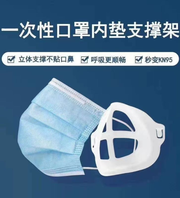 3D three-dimensional support suffocating breathable without lipstick breathing smooth support mask bracket