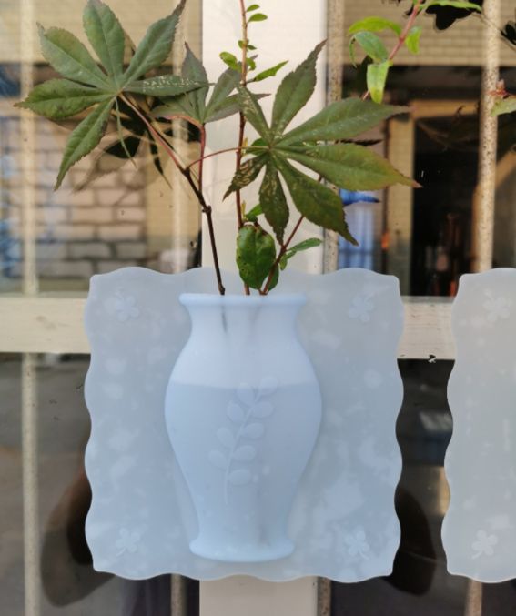Tiktok silicone vase suction wall vase Silicone vase
