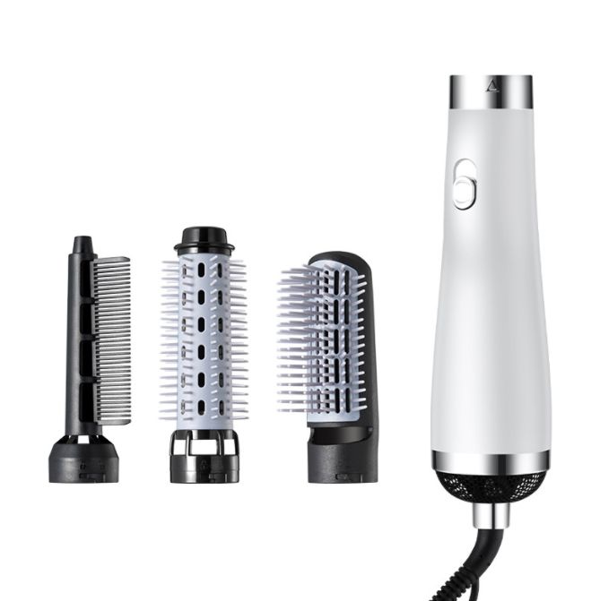 Three-in-one detachable hot air comb, dry and wet dual-purpose negative ion hair straightener, curling iron and hair dryer Item Picture