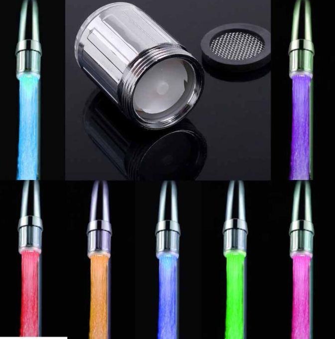 Colorful light mini micro-shape color-changing faucet