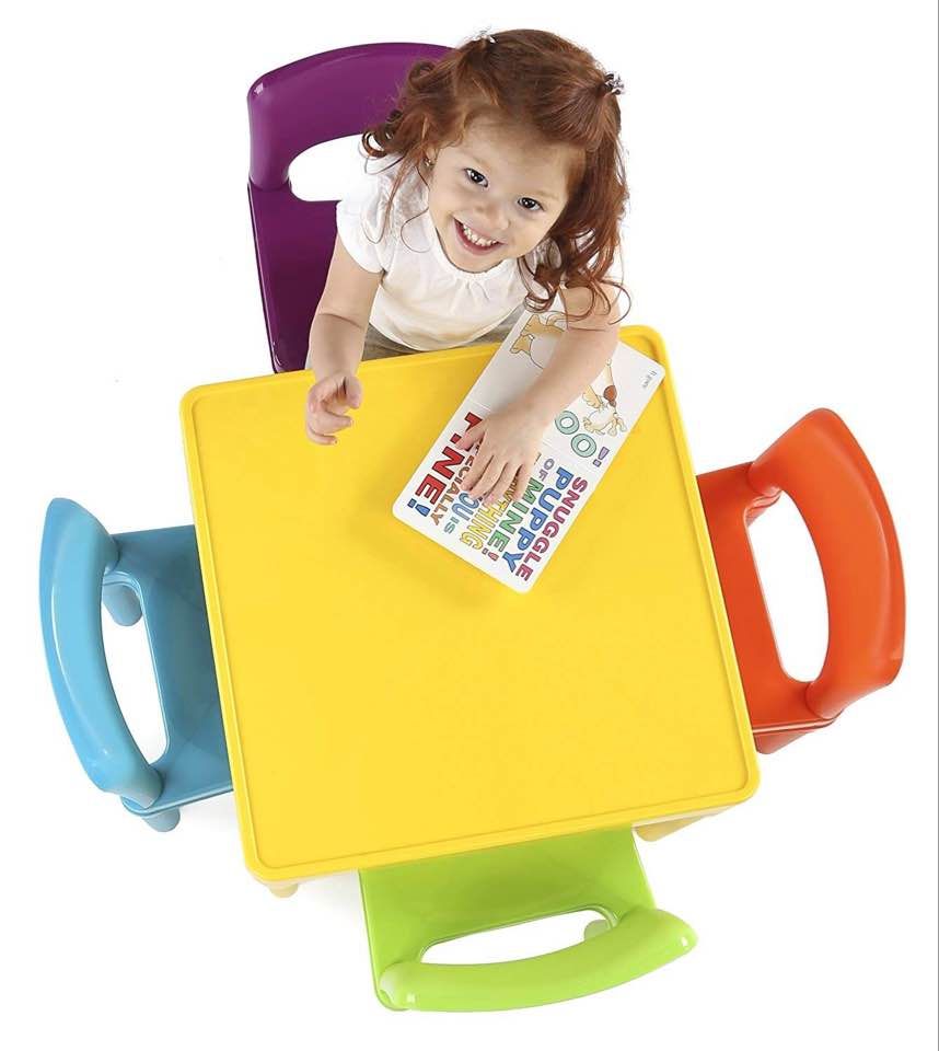 Children study table one table four chairs