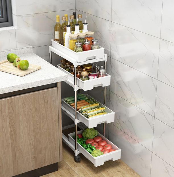 Kitchen drawer storage rack