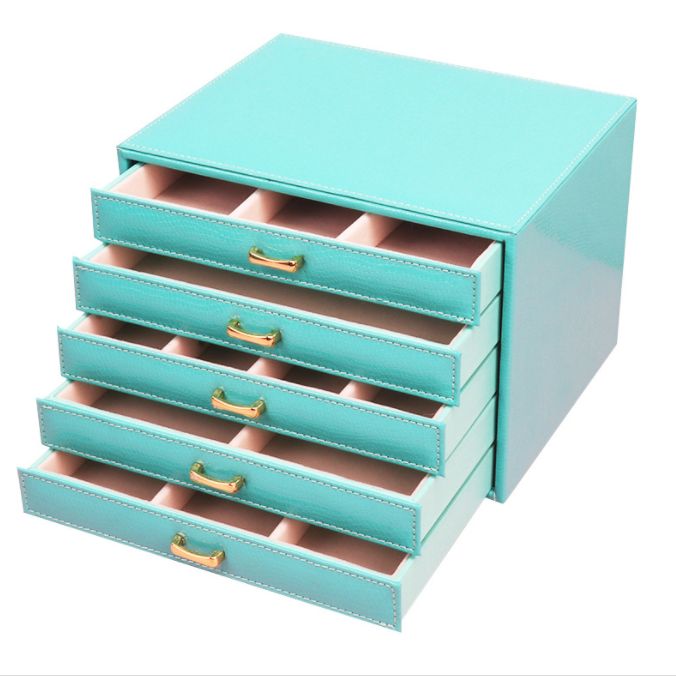 Creative cosmetics watch PU leather multi-layer storage box Application Scenario
