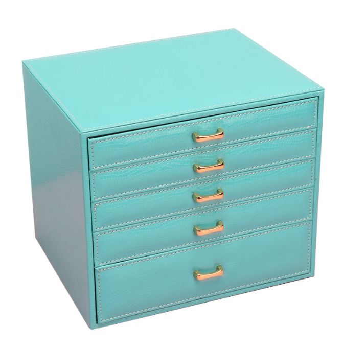 Creative cosmetics watch PU leather multi-layer storage box Item Picture