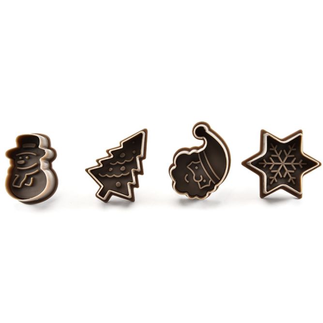 3D stereoscopic creative, practical, small and cute PP Christmas cookie molds for export details Picture