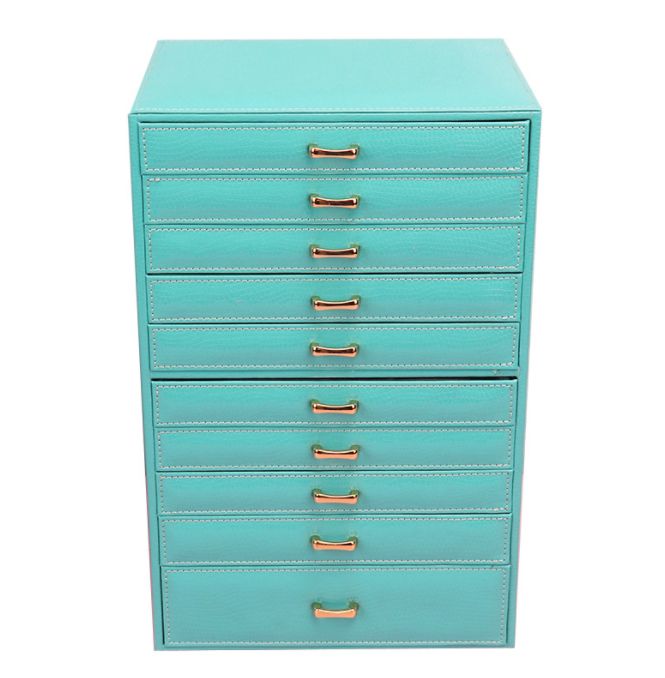 Creative cosmetics watch PU leather multi-layer storage box Specification drawing