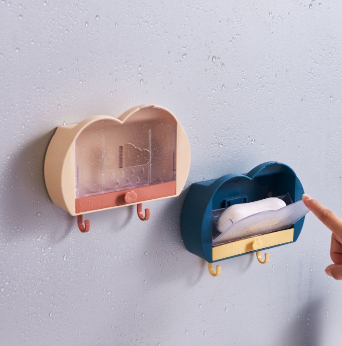 创意吸盘壁挂式肥皂盒外贸