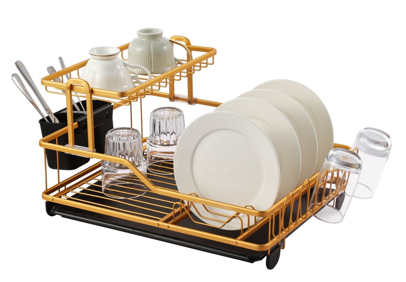 沥水架/不锈钢厨卫用品/厨房碗筷收纳/盘子收纳架产品图