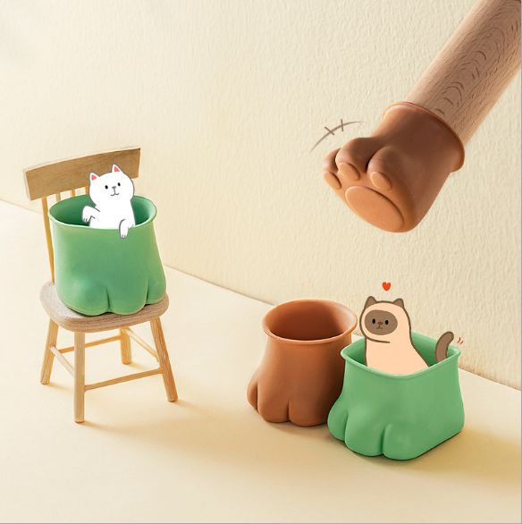 Cartoon table foot pads, anti-slip, silent and wear-resistant chair pads for export