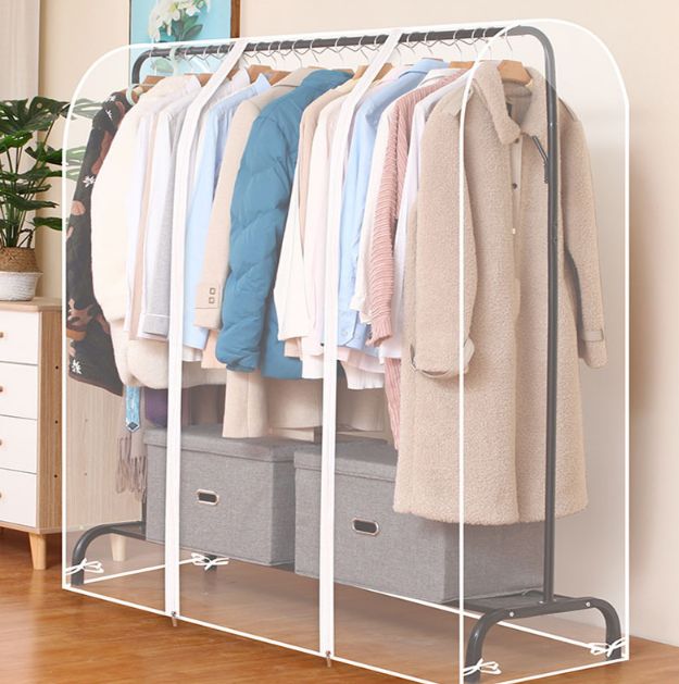 Floor-standing clothes drying rack dust covers for export Specification image