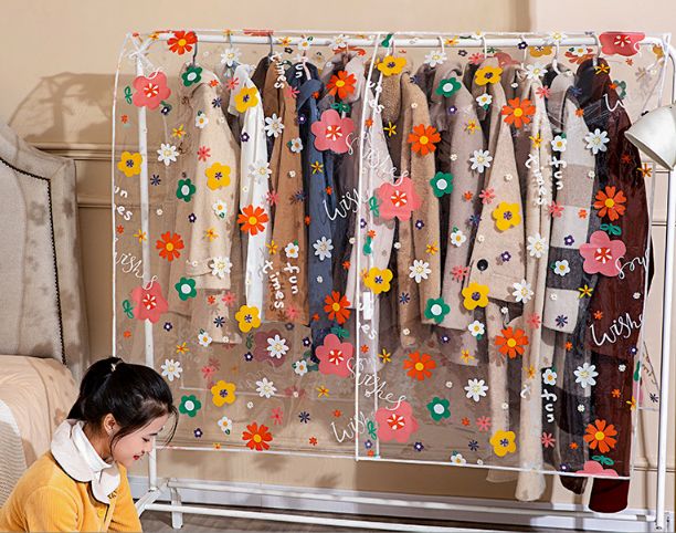 Transparent hanging clothes cover for export details Picture