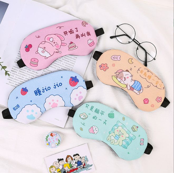 Cartoon sleep eye masks for both men and women, light-blocking and breathable ice packs for export Specification image