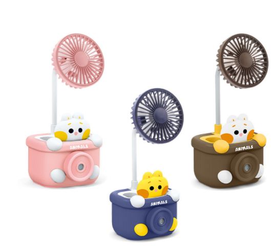 Cute cat pencil sharpener USB charging fan for export Item Picture