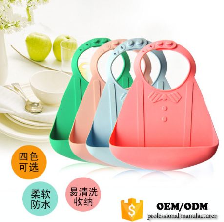 Export of cartoon animal baby three-dimensional soft silicone bibs