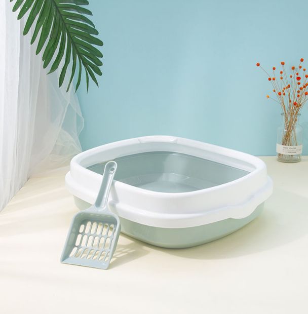 Fully semi-enclosed anti-splash cat droppings basin for export Specification image