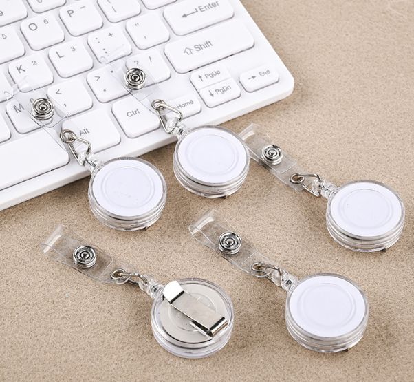 Transparent white work ID card telescopic pull TAB for foreign trade