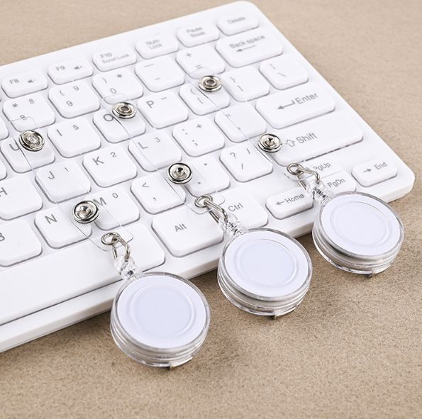 Transparent white work ID card telescopic pull TAB for foreign trade details Picture