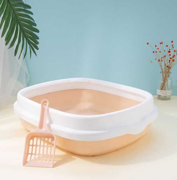 Fully semi-enclosed anti-splash cat droppings basin for export