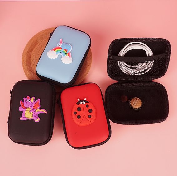 Convenient and portable data cable and headphone cable storage bag for export Specification image