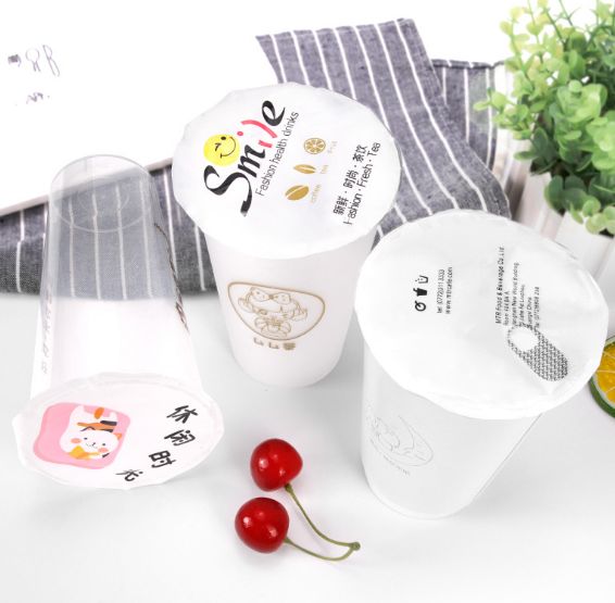 Export of disposable milk tea cup sealing film details Picture