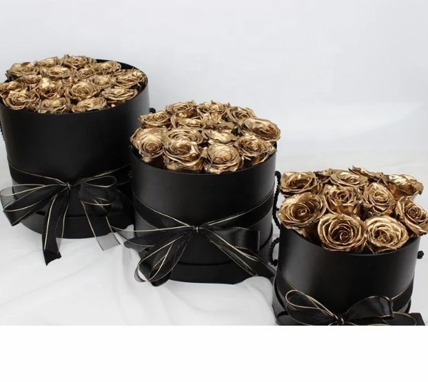 Eternal Life Flower preservation flowers Golden roses hugging bucket foreign trade