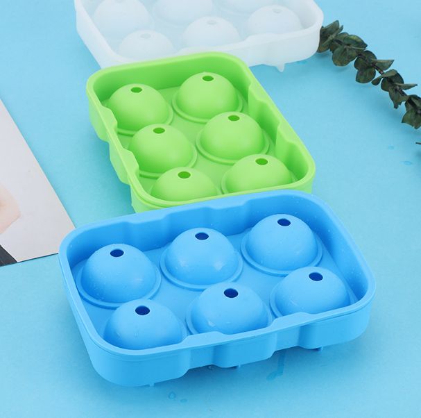  创意硅胶六球冰格模具产品图