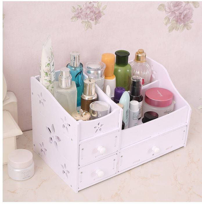 pvc wood-plastic board creative desktop drawer storage box foreign trade