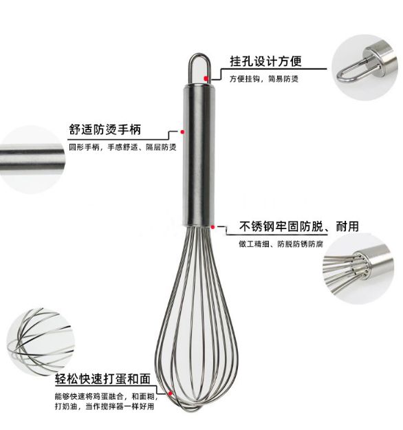 Home manual steel stainless eggbatter comercio exterior details Picture