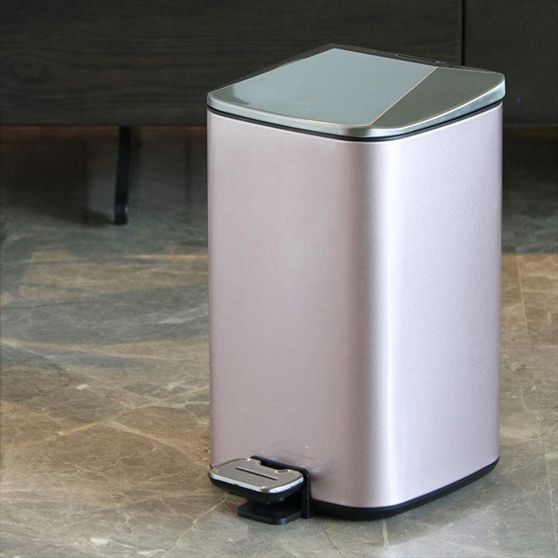 不锈钢垃圾桶家用带盖脚踏式大容量纸篓轻奢客厅办公卫生间厕所