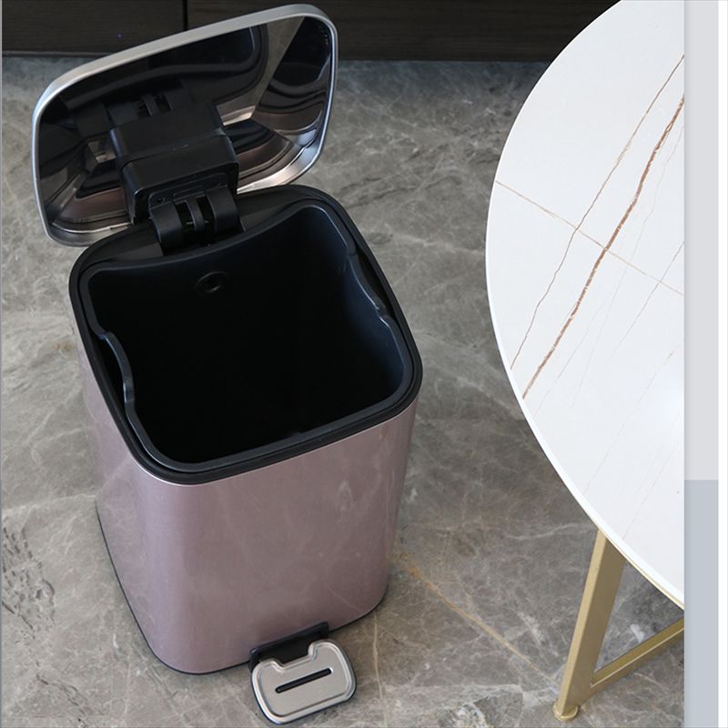 不锈钢垃圾桶家用带盖脚踏式大容量纸篓轻奢客厅办公卫生间厕所细节图