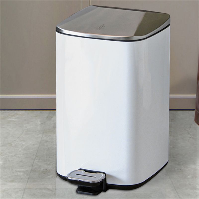 不锈钢垃圾桶家用带盖脚踏式大容量纸篓轻奢客厅办公卫生间厕所产品图