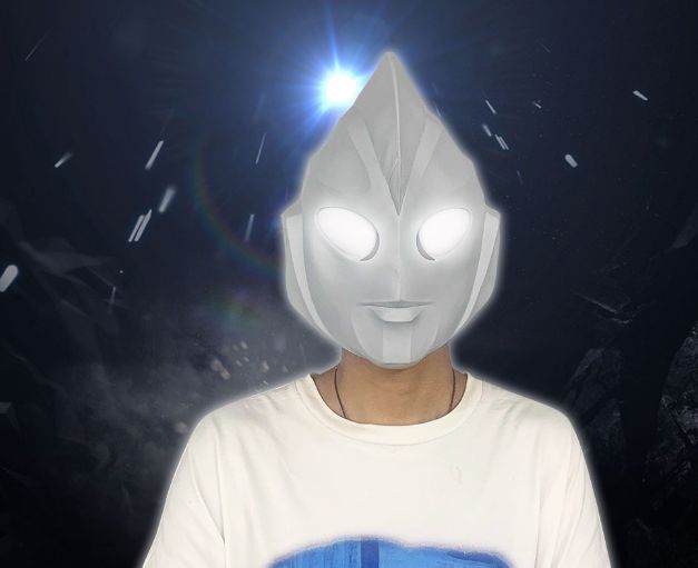 万圣节乳胶发光面具头套外贸