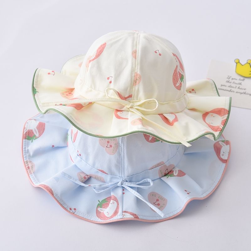 Children's hat new lovely super cute spring and summer sunshade fisherman hat men and women baby summer thin sunscreen hat thumbnail