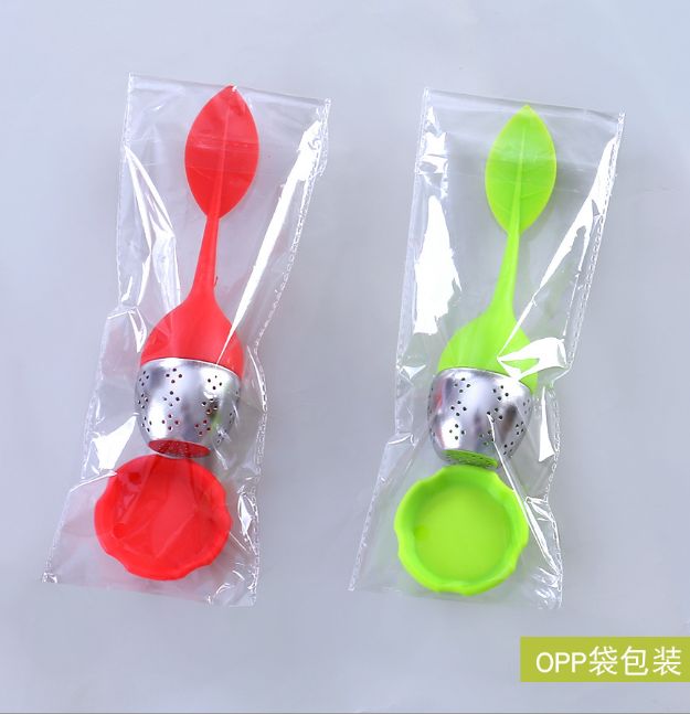 Creative leaf silicone tea infuser foreign trade