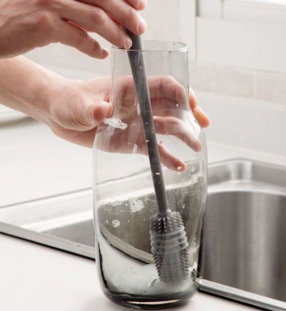 Long-handled silicone water cup brushes for export details Picture