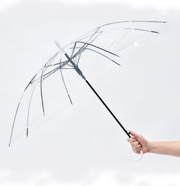 透明伞长柄小清晰雨伞外贸