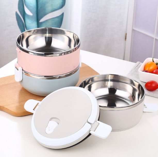 Diseño creativo acero inoxidable aislante lunch box comercio exterior details Picture