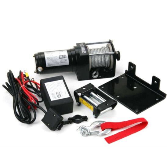 12V/24V winch, self-rescue winch for off-road vehicle towing, 4000-pound electric winch for vehicle-mounted use, wire rope winch details Picture
